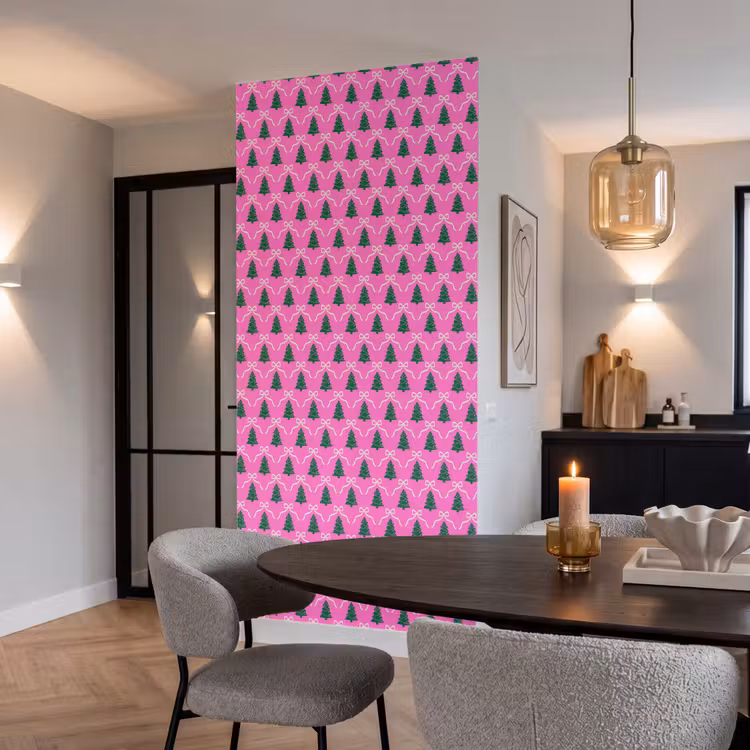 Tapete - Weihnachten – Rosa – Weiß – Schleife — 5