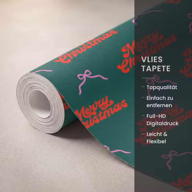 Tapete - Text – Rosa – Rot – Grün – Schleife — 3