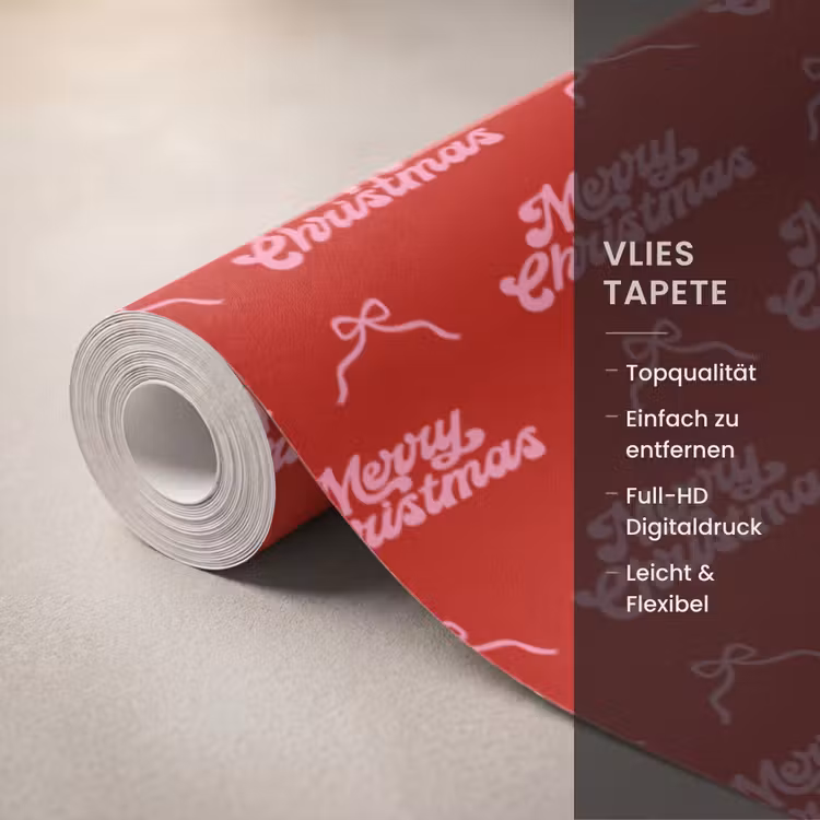 Tapete - Text – Schleife – Rosa – Rot — 3