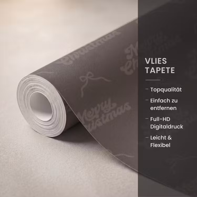 Tapete - Text – Braun – Schleife — 3