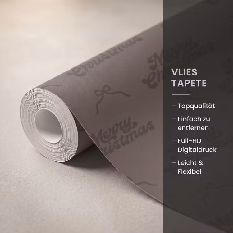 Tapete - Text – Schleife – Braun — 3