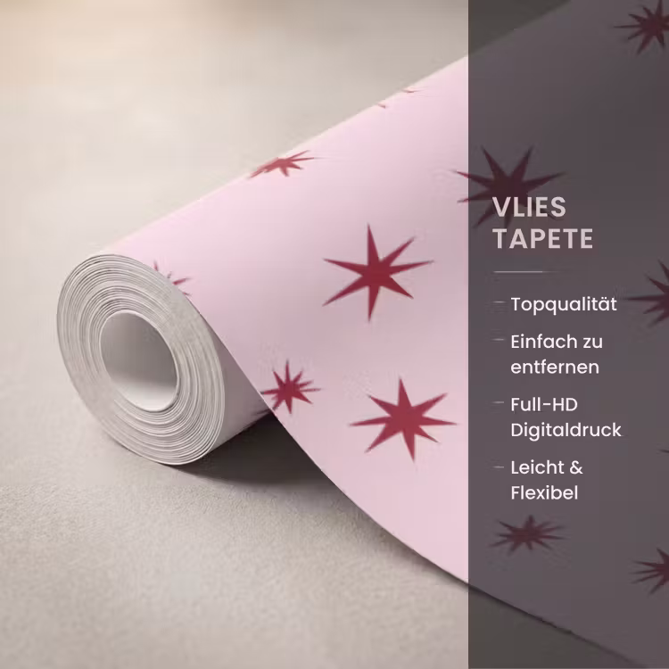 Tapete - Stern – Rosa – Rot — 3