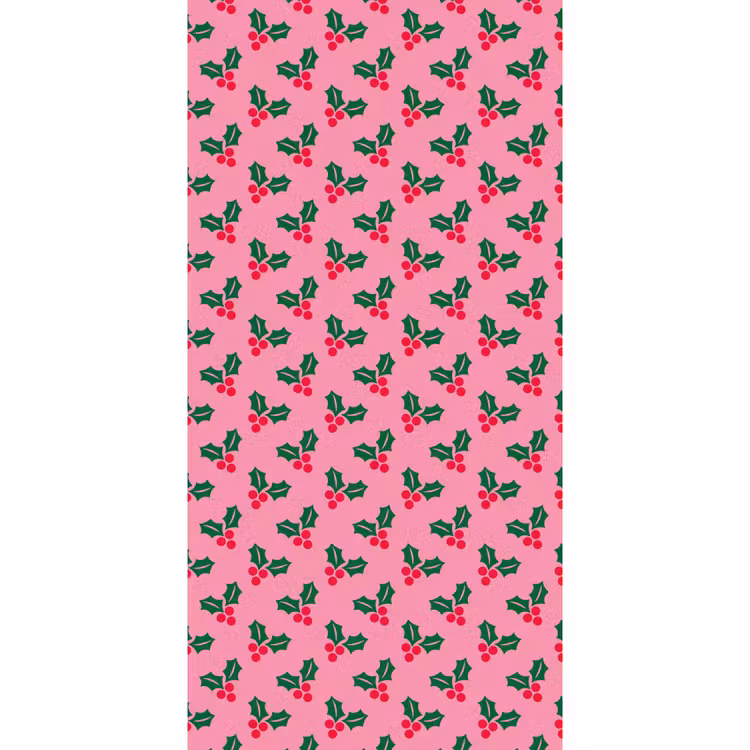 Tapete - Stechpalme – Weihnachten – Rosa — 2