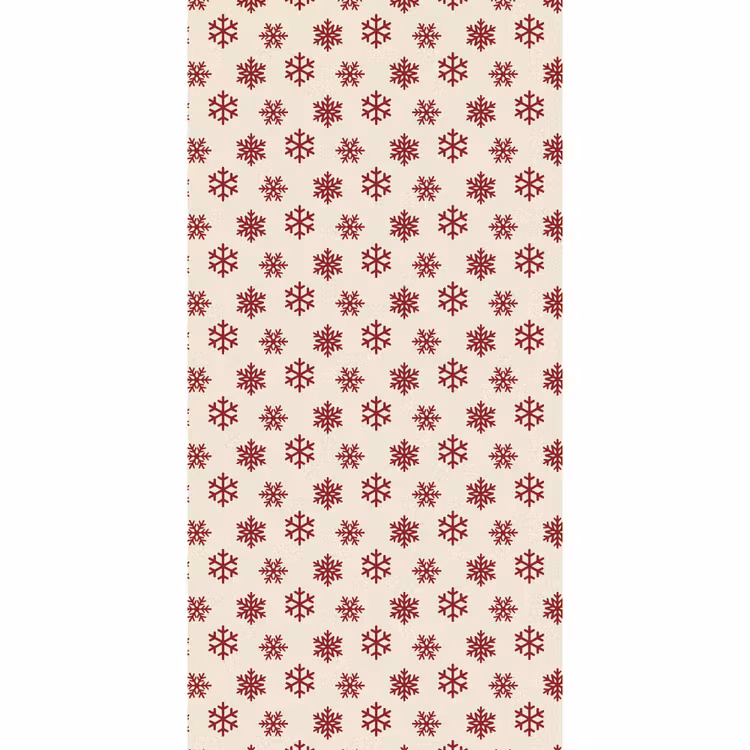 Tapete - Schneeflocke – Creme – Rot — 2