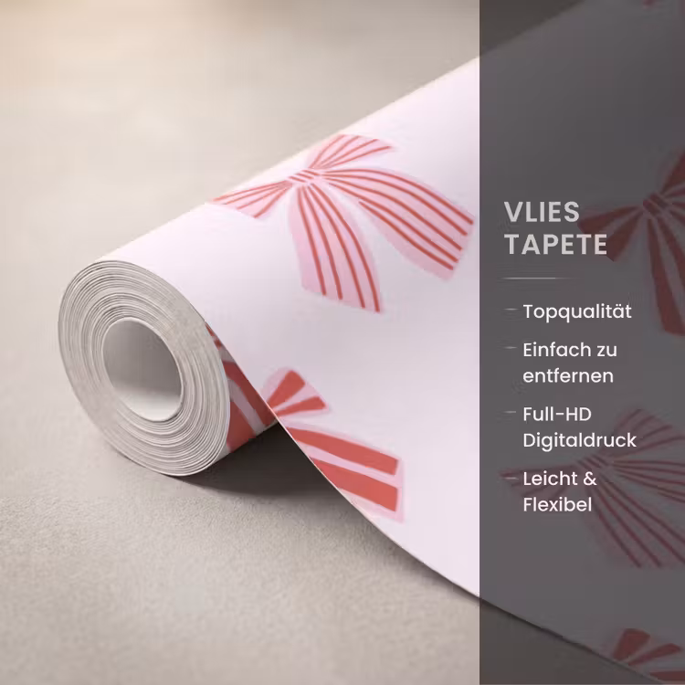 Tapete - Schleifen – Weihnachten – Rosa – Rot — 3