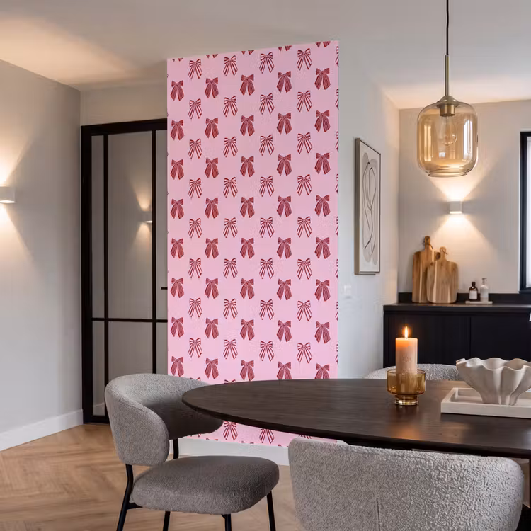 Tapete - Schleifen – Weihnachten – Rosa – Burgunderrot — 5