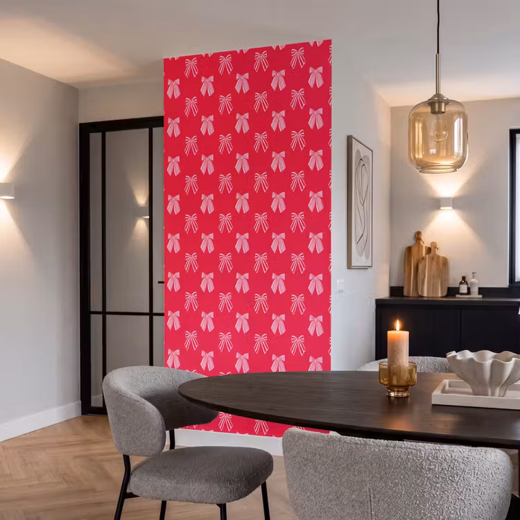 Tapete - Schleifen – Weihnachten – Rot – Rosa — 5