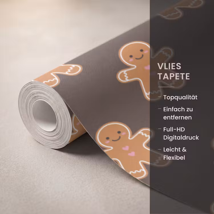Tapete - Lebkuchen – Weihnachten – Braun — 3