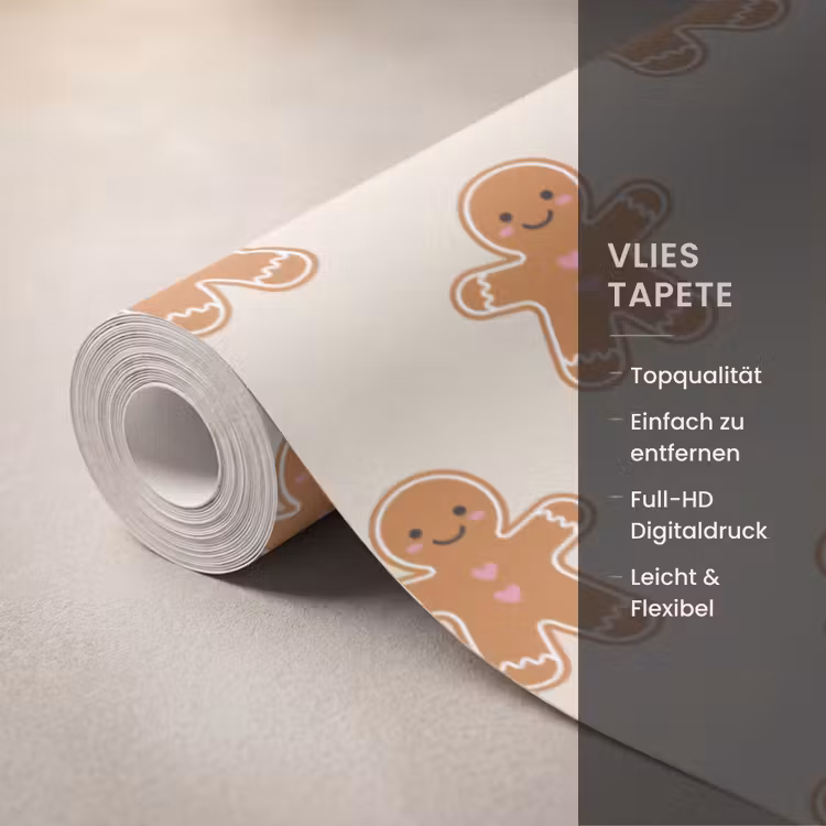 Tapete - Lebkuchen – Weihnachten – Creme — 3