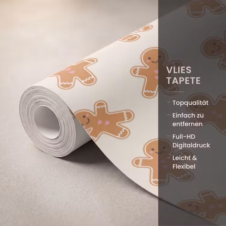 Tapete - Lebkuchen – Weihnachten – Creme — 3