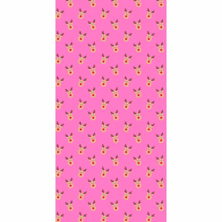 Tapete - Rentiere – Weihnachten – Neon – Rosa — 2