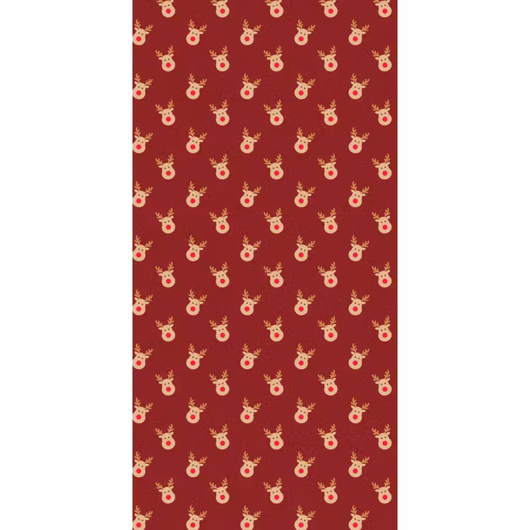 Tapete - Rentiere – Weihnachten – Rot – Braun — 2