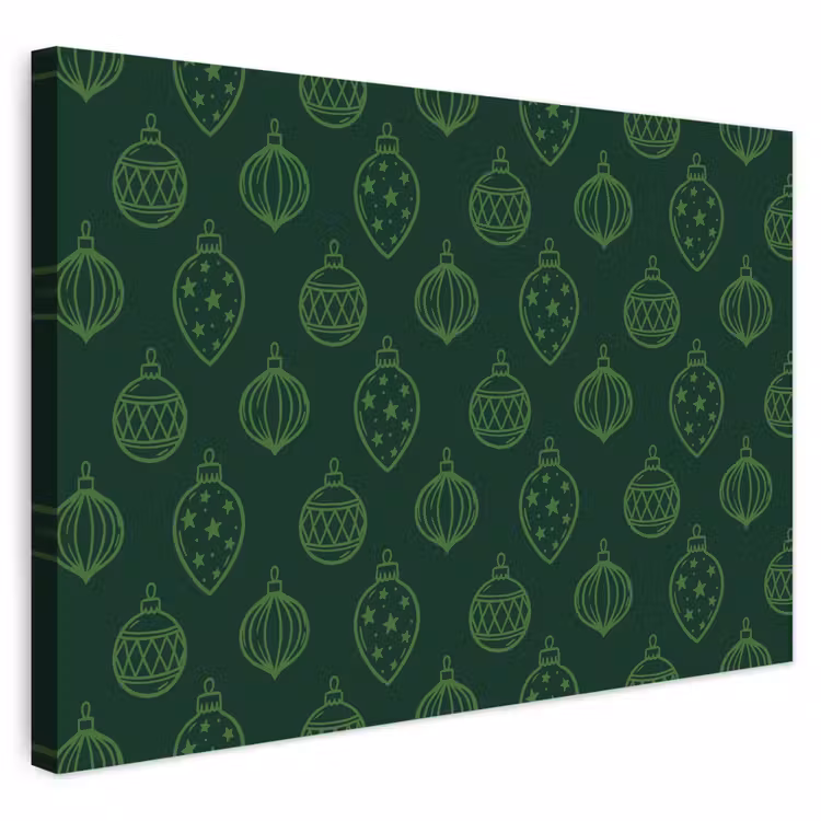 Outdoor Leinwand - Weihnachtskugel – Grün – Weihnachten — 1