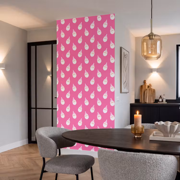 Tapete - Weihnachtsmann – Weihnachten – Neon – Rosa — 5