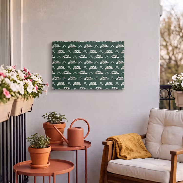 Outdoor Leinwand - Text – Grün – Weiß – Text — 3