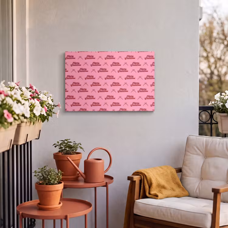 Outdoor Leinwand - Text – Rosa – Rot – Schleife — 3