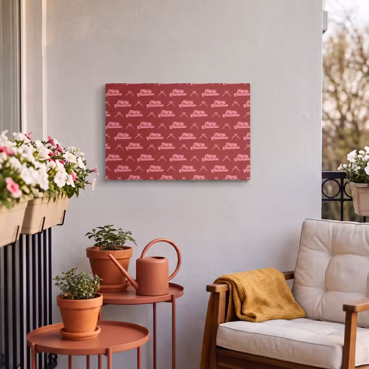Outdoor Leinwand - Text – Rot – Rosa – Schleife — 3