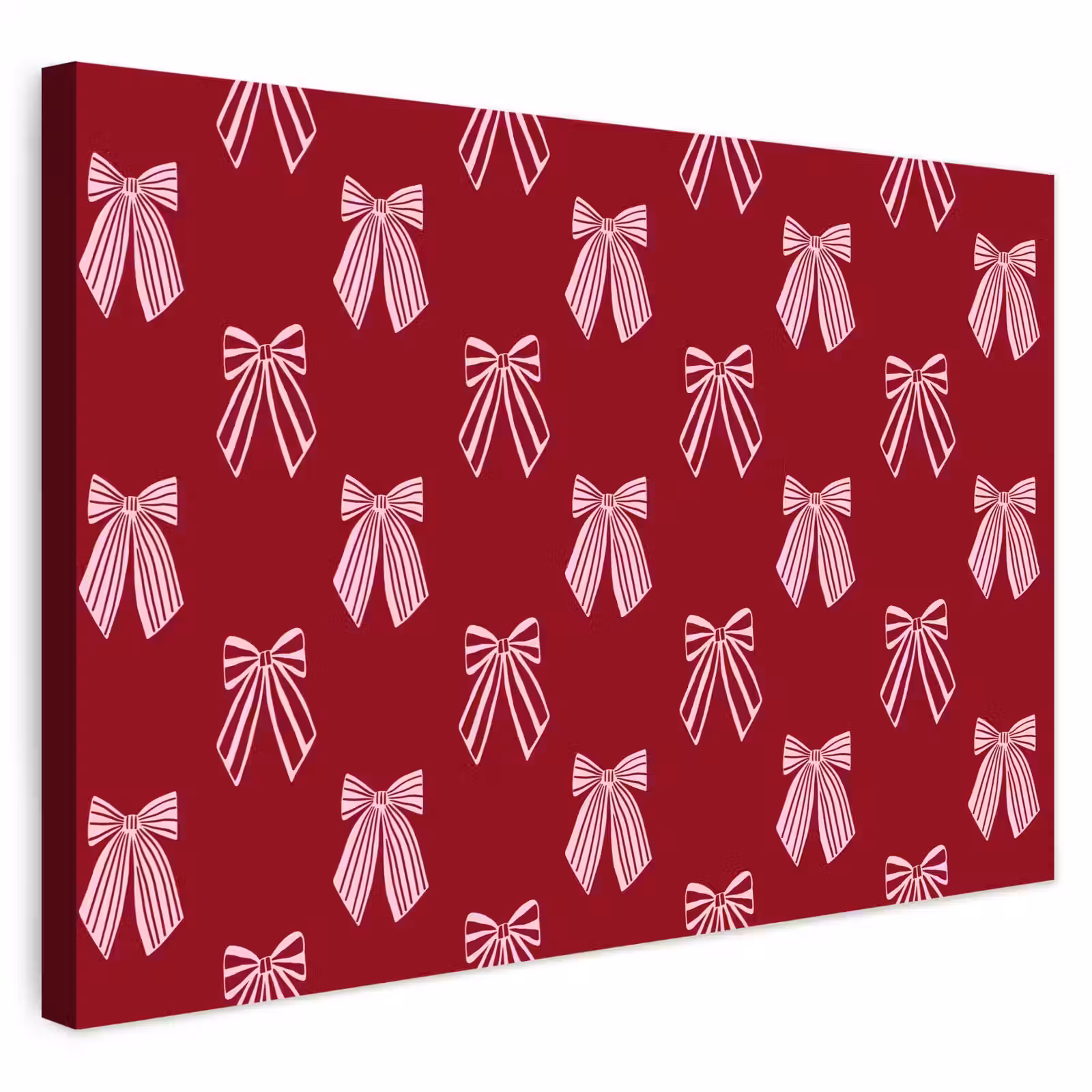 Outdoor Leinwand - Schleifen – Weihnachten – Burgunderrot – Rosa — 1