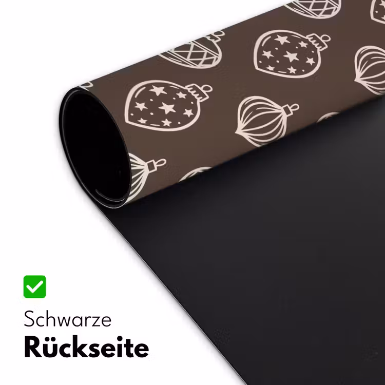 Schreibtischunterlage - Weihnachtskugel – Grau – Cremefarben — 2