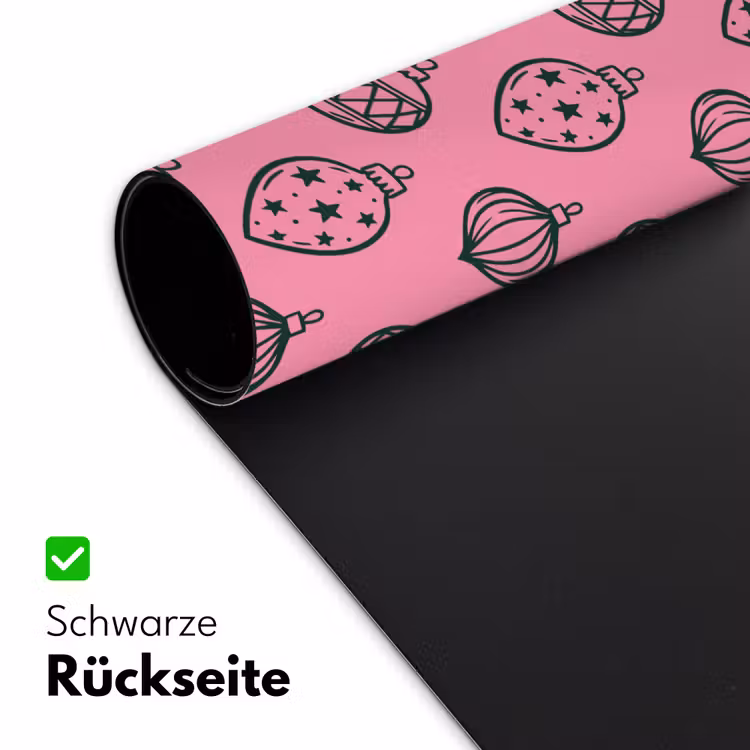Schreibtischunterlage - Weihnachtskugel – Grün – Rosa — 2