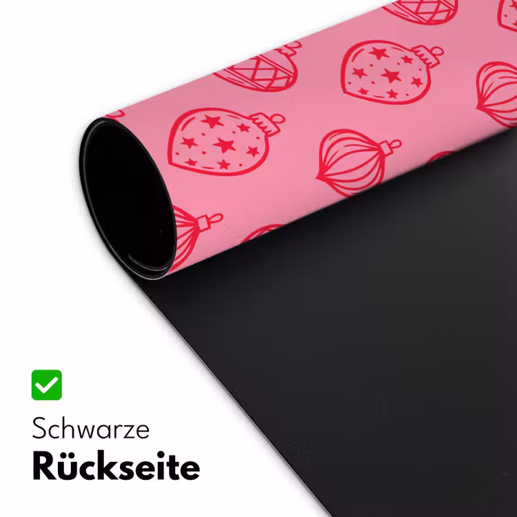 Schreibtischunterlage - Weihnachtskugel – Rosa – Rot — 2