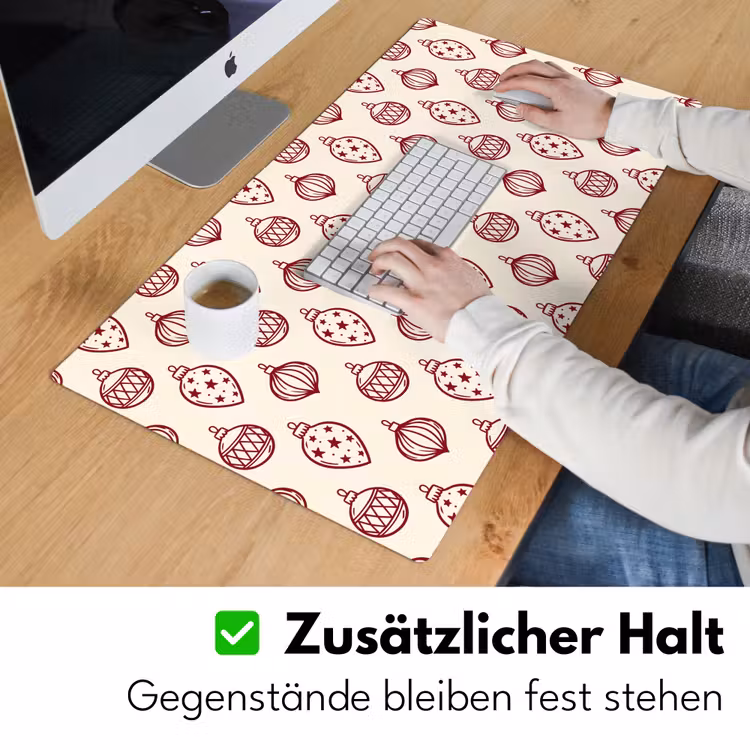 Schreibtischunterlage - Weihnachtskugel – Rot – Weihnachten — 3