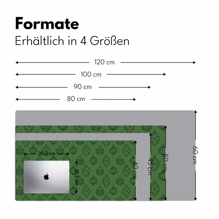 Schreibtischunterlage - Weihnachtskugel – Weihnachten – Grün — 5