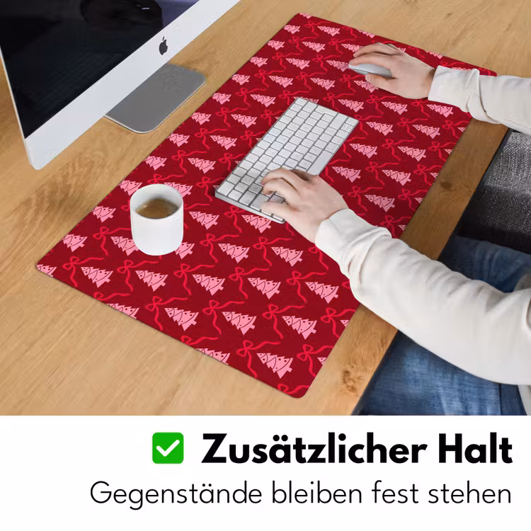 Schreibtischunterlage - Schleife – Rot – Rosa – Weihnachten — 3
