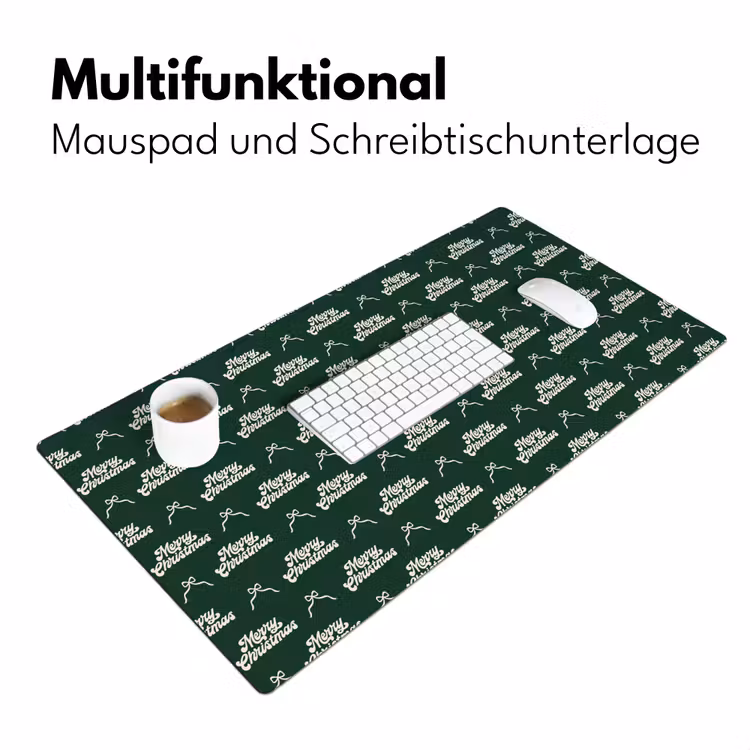 Schreibtischunterlage - Text – Grün – Weiß – Text — 4