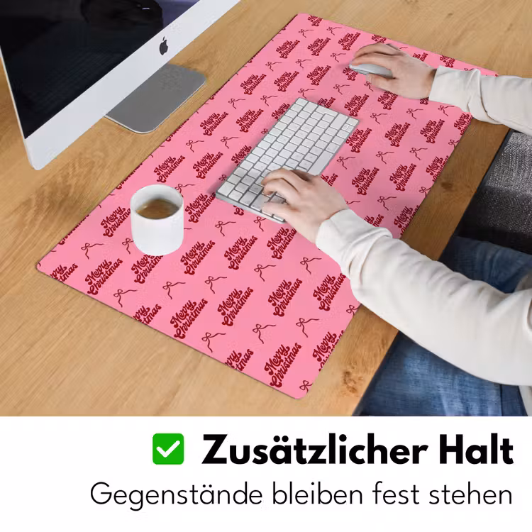 Schreibtischunterlage - Text – Rosa – Rot – Schleife — 3
