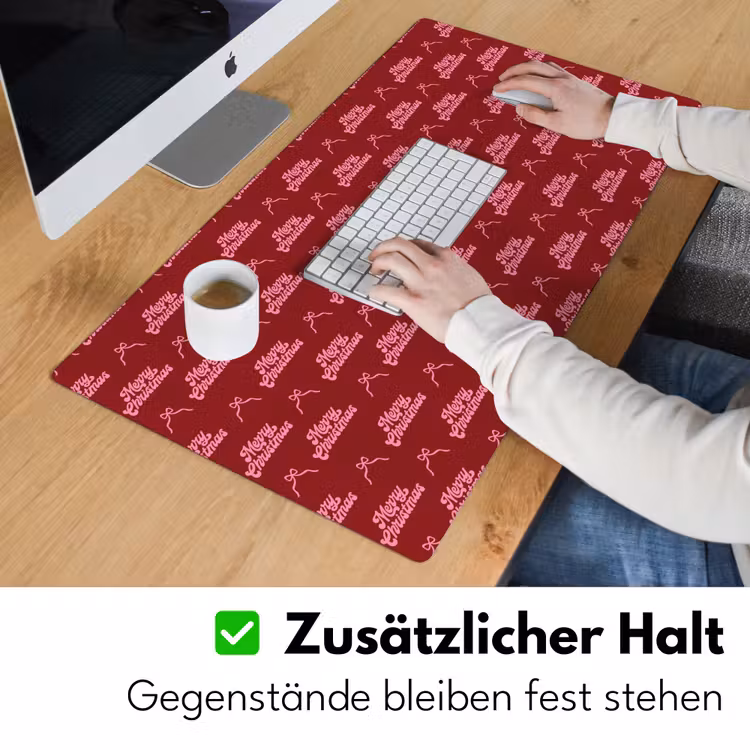 Schreibtischunterlage - Text – Rot – Rosa – Schleife — 3