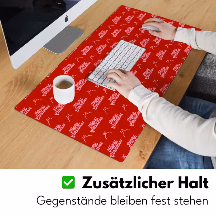 Schreibtischunterlage - Text – Schleife – Rosa – Rot — 3