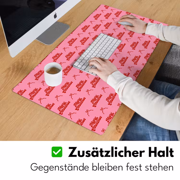 Schreibtischunterlage - Text – Schleife – Rot – Rosa — 3
