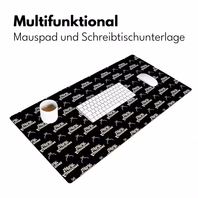 Schreibtischunterlage - Text – Schwarz – Weiß – Schleife — 4