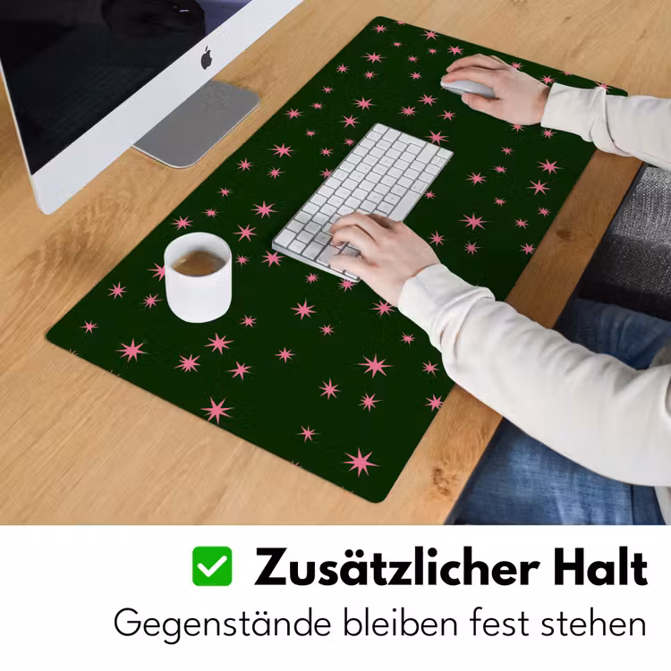 Schreibtischunterlage - Stern – Rosa – Grün – Weihnachten — 3