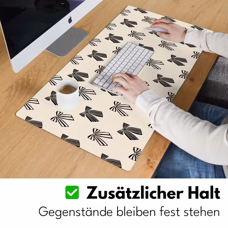 Schreibtischunterlage - Schleifen – Weihnachten – Schwarz — 3