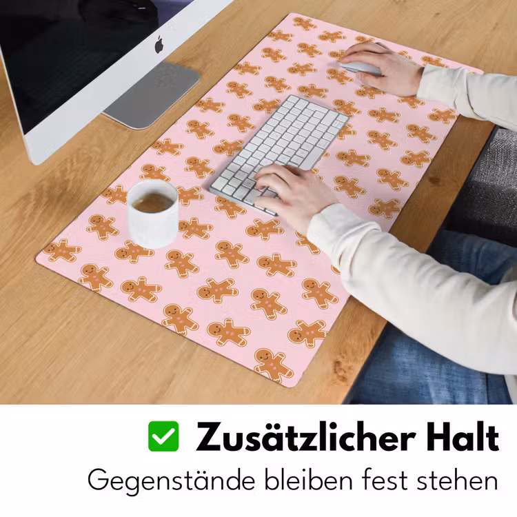 Schreibtischunterlage - Lebkuchen – Braun – Rosa – Weihnachten — 3