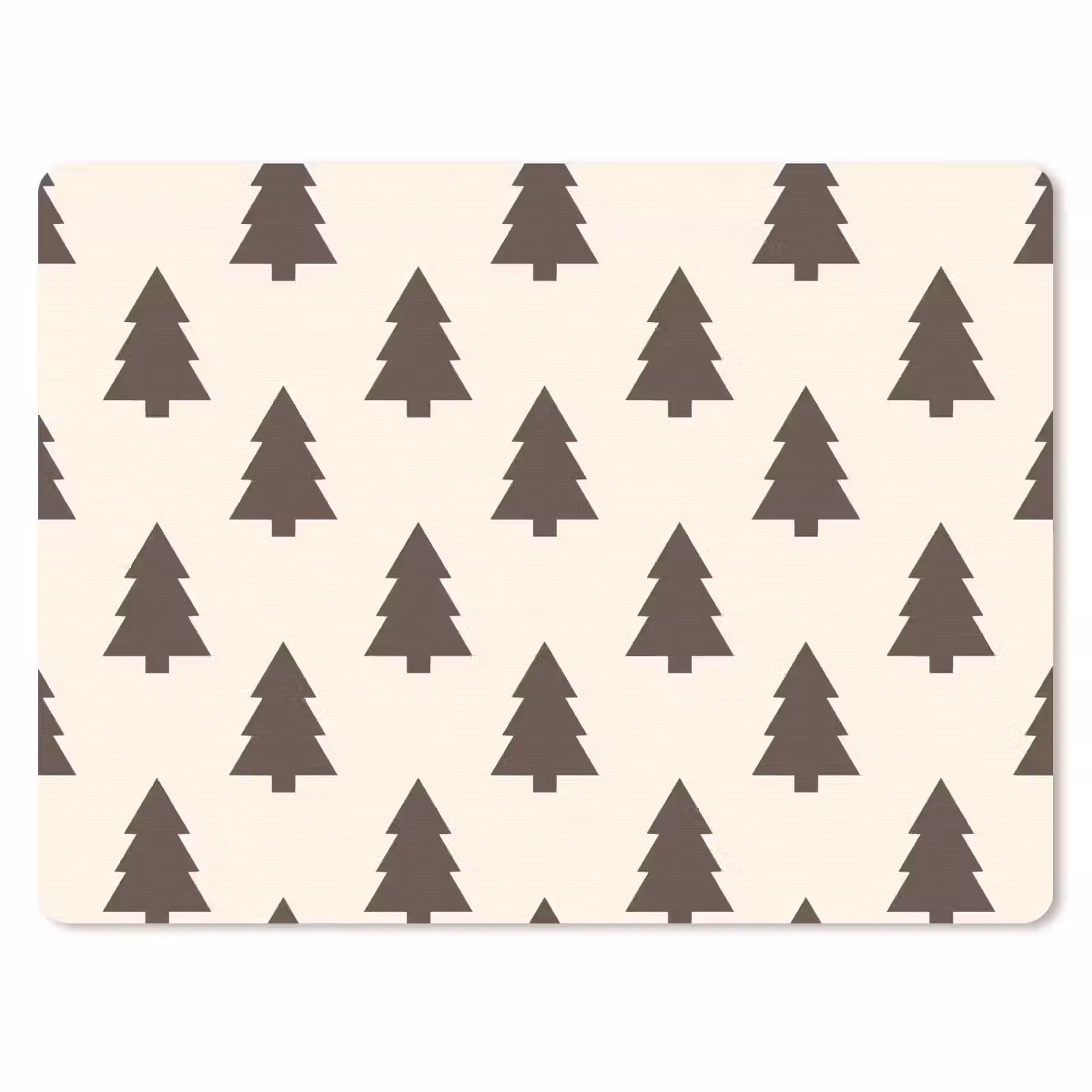 Mauspad - Weihnachtsbaum – Creme – Grau — 1