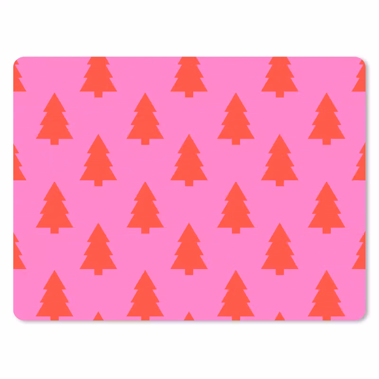 Mauspad - Weihnachtsbaum – Rot – Neon — 1