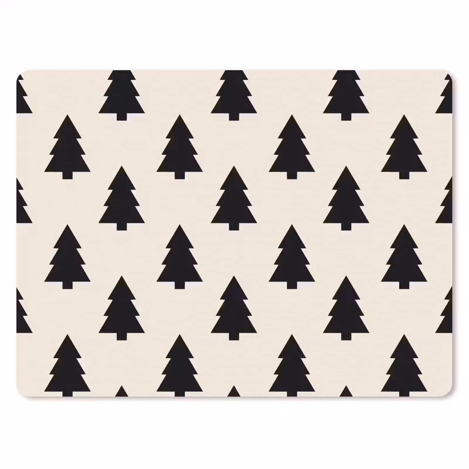 Mauspad - Weihnachtsbaum – Weiß – Schwarz — 1