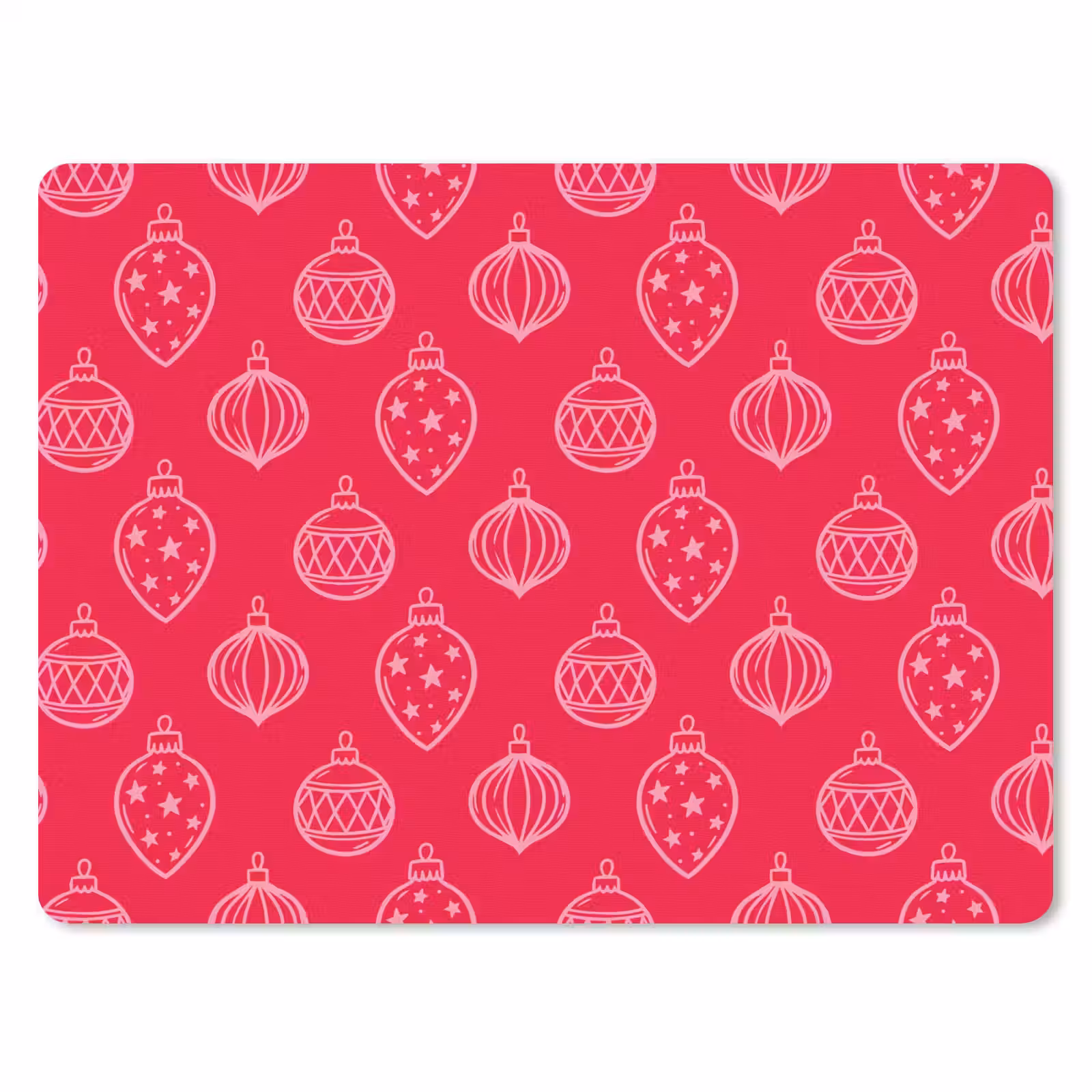 Mauspad - Weihnachtskugel – Rot – Rosa — 1