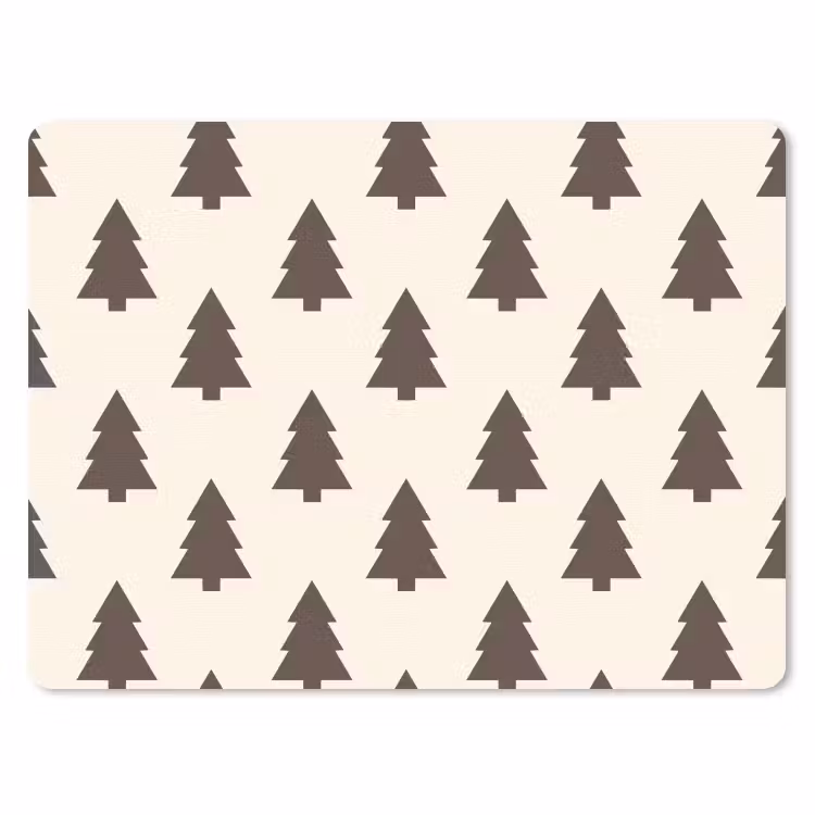 Mauspad - Weihnachtsbaum – Creme – Grau — 1
