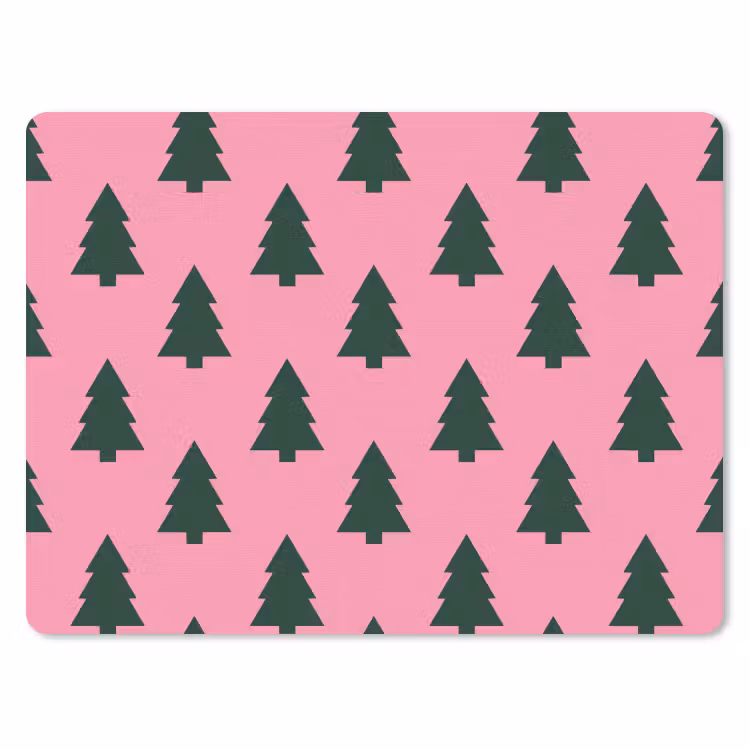 Mauspad - Weihnachtsbaum – Rosa – Grün — 1
