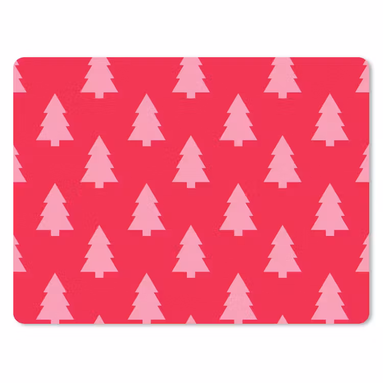 Mauspad - Weihnachtsbaum – Rosa – Rot — 1