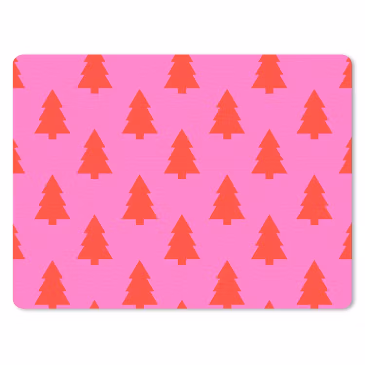 Mauspad - Weihnachtsbaum – Rot – Neon — 1