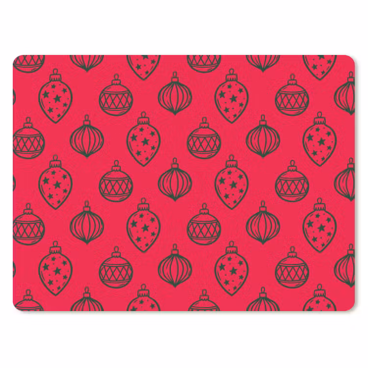 Mauspad - Weihnachtskugel – Grün – Rot — 1
