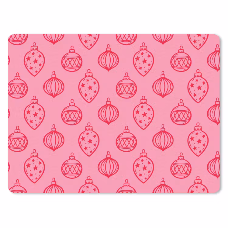 Mauspad - Weihnachtskugel – Rosa – Rot — 1