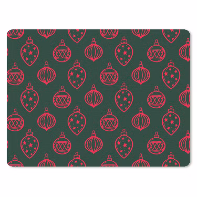 Mauspad - Weihnachtskugel – Rot – Grün — 1