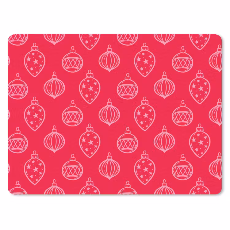 Mauspad - Weihnachtskugel – Rot – Rosa — 1