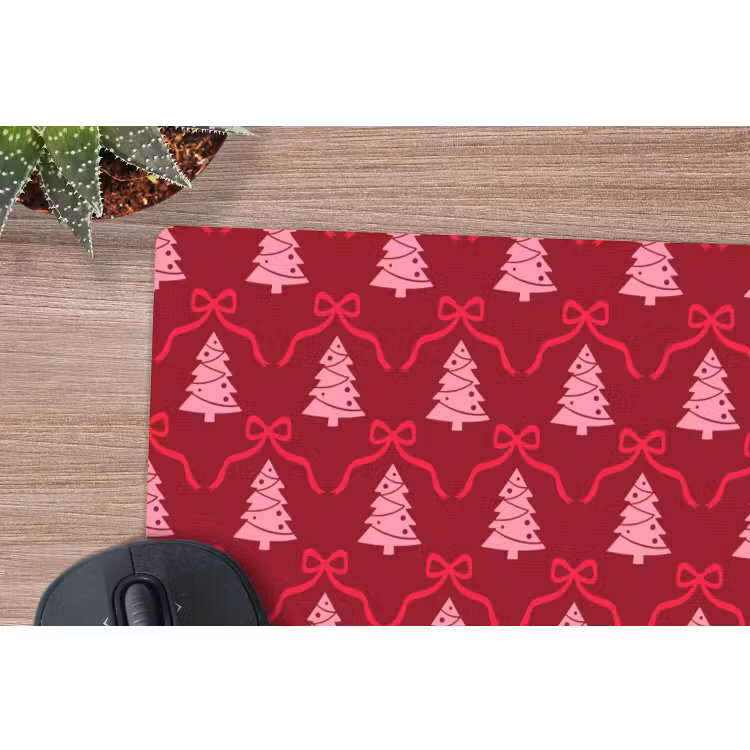 Mauspad - Schleife – Rot – Rosa – Weihnachten — 4